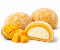 Mango Mochi with Milk Filling